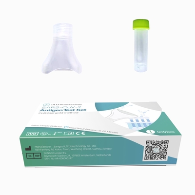 Πλαστικό αντιγόνο σαλίου μόνο - εξάρτηση 1 δοκιμής δοκιμή/πλαίσιο SAR-CoV-2